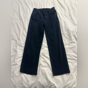 MOTHER Very Dark Blue Wide Leg Jeans
